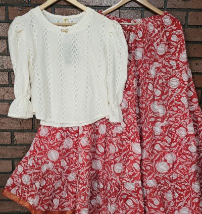 premiun Top and Jaipur Skirt combo (0014)