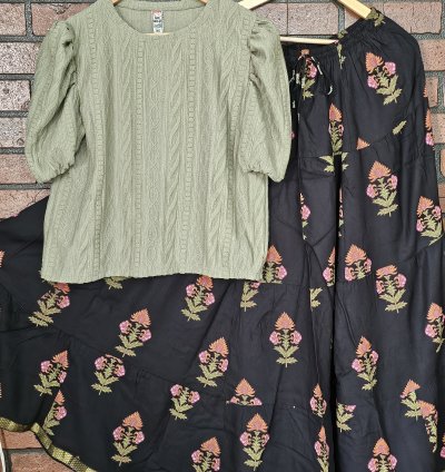 Premium top and Jaipur skirt combo (0016)