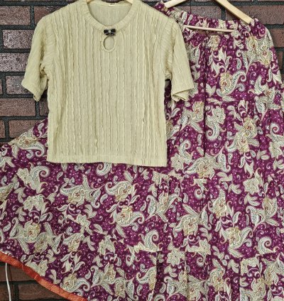 Premium Top and Jaipur Cotton skirt combo (0017)