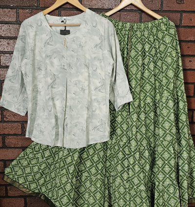 Premium tops and Jaipur cotton skirt combo (0019)