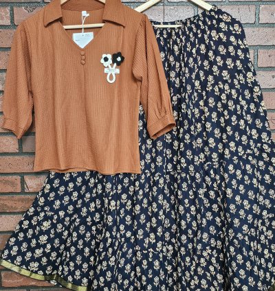 Premium top and Jaipur skirt combo S and M size (0029)