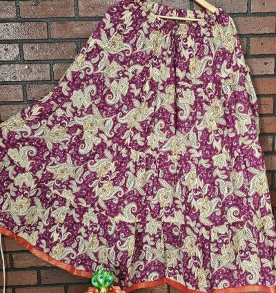 Hand Block Printed Jaipur Cotton Skirt with Lining (CS003)