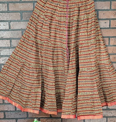 Hand Block Printed Jaipur Cotton Skirt with Lining (CS005)