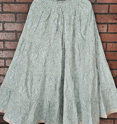 Hand Block Printed Jaipur Cotton Skirt with Lining (CS011)