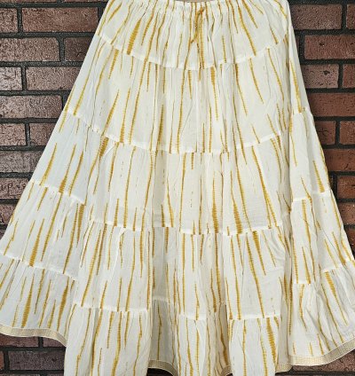 Hand Block Printed Jaipur Cotton Skirt with Lining (CS016)